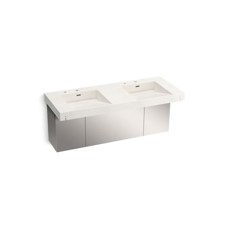 Kohler 60In Wall-Mount Basin Lavatory System In Arrow Root 81030-BSS-KCR